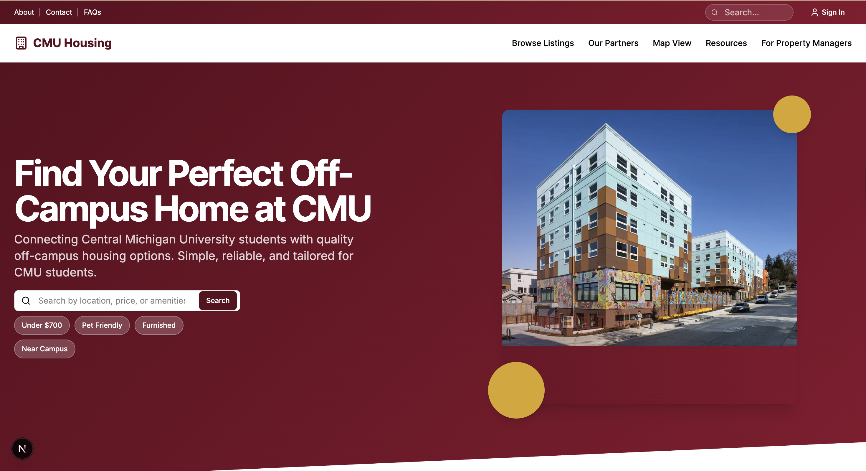 CMU Off-Campus Housing screenshot 1