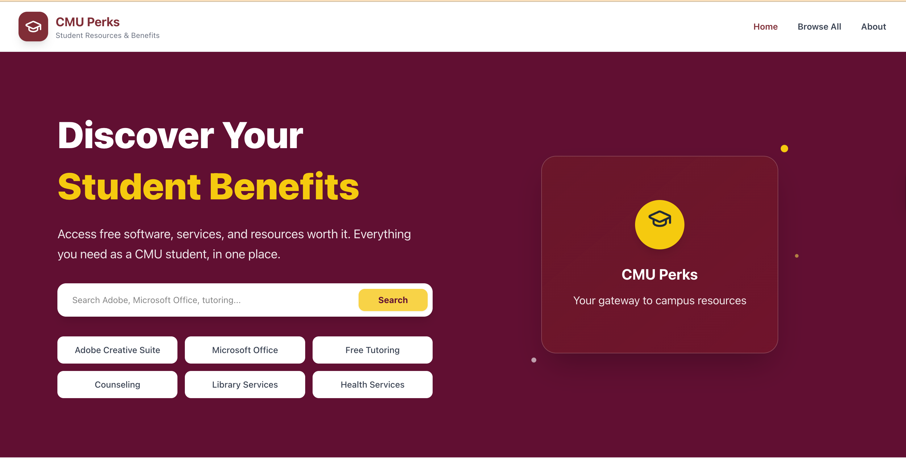 CMU Perks screenshot 1