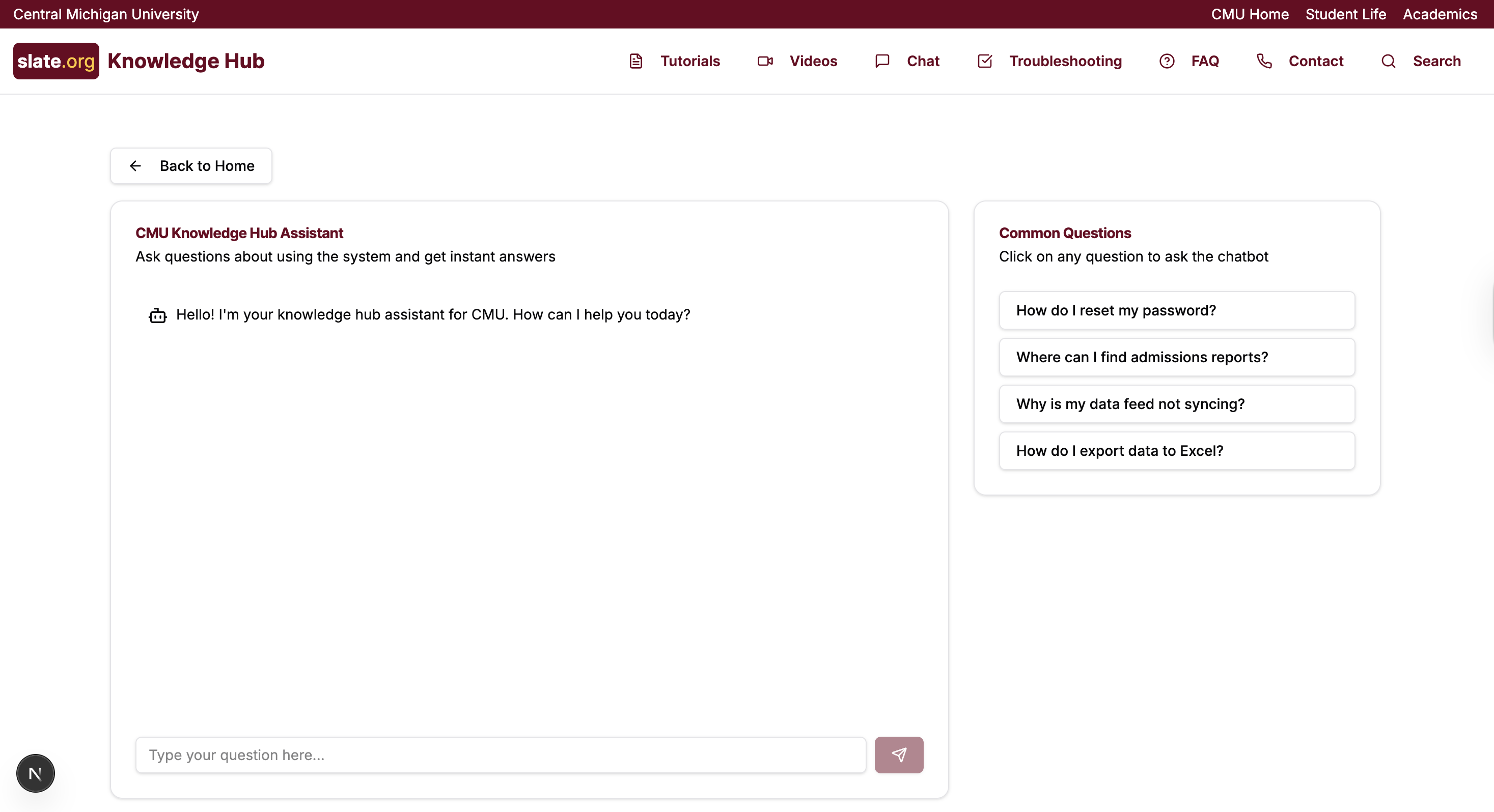Slate Student Documentation screenshot 1